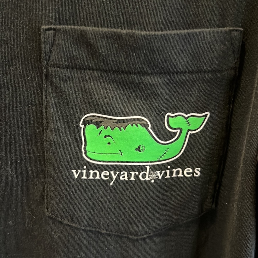 HALLOWEEN Vineyard Vines Black Frankenstein Long Sleeve Shirt Top - Picture 5 of 7